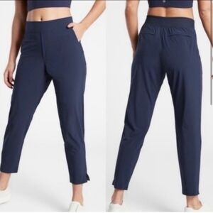 Athleta Brooklyn Ankle Pants – Small • Zip Ankle • Back Pockets • Black • Nylon